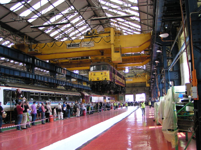 Locomotive lift at Crewe works