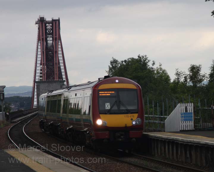 SPT/ First Scotrail train passed Forth Rail bridge