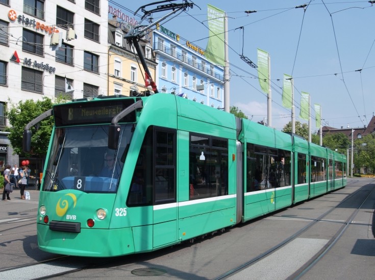 Tram line 8 in Basel, Switzerland
