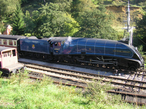 Sir Nigel Gresley waiting at Goathland Station