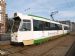Green and white RET tram 735